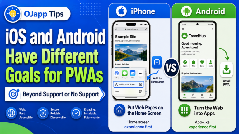 iOS and Android Have Different Goals for PWAs: The Real Difference Beyond Support or No Support