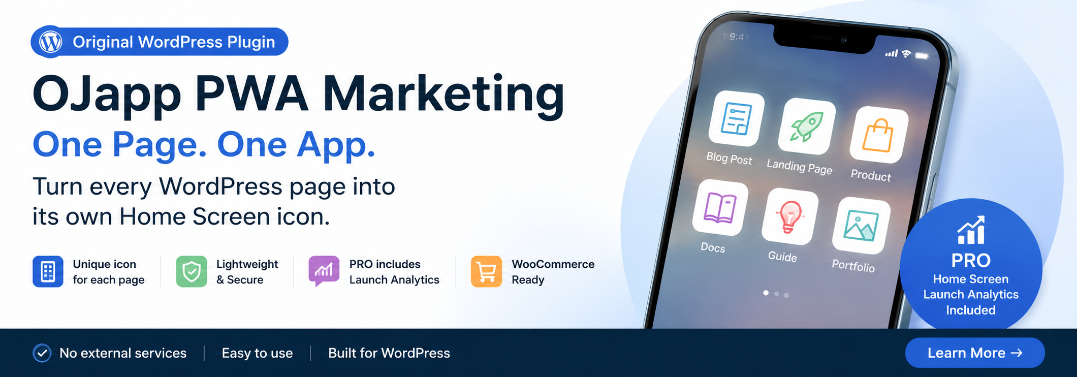 OJapp PWA Marketing original WordPress plugin
