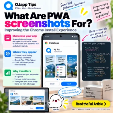 What Are PWA screenshots For? Improving the Chrome Install Experience